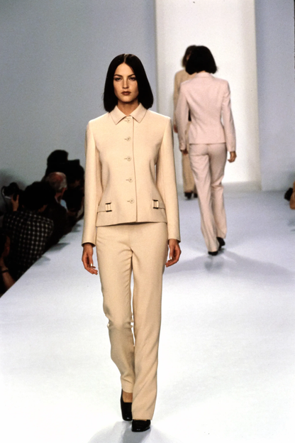 Vintage S/S 1996 Calvin Klein Collection Pink Wool Runway Blazer / XS