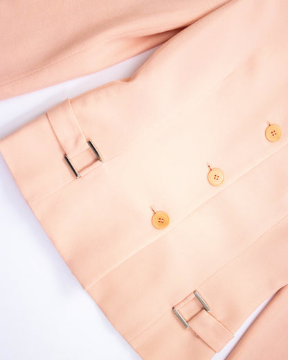 Vintage S/S 1996 Calvin Klein Collection Pink Wool Runway Blazer / XS