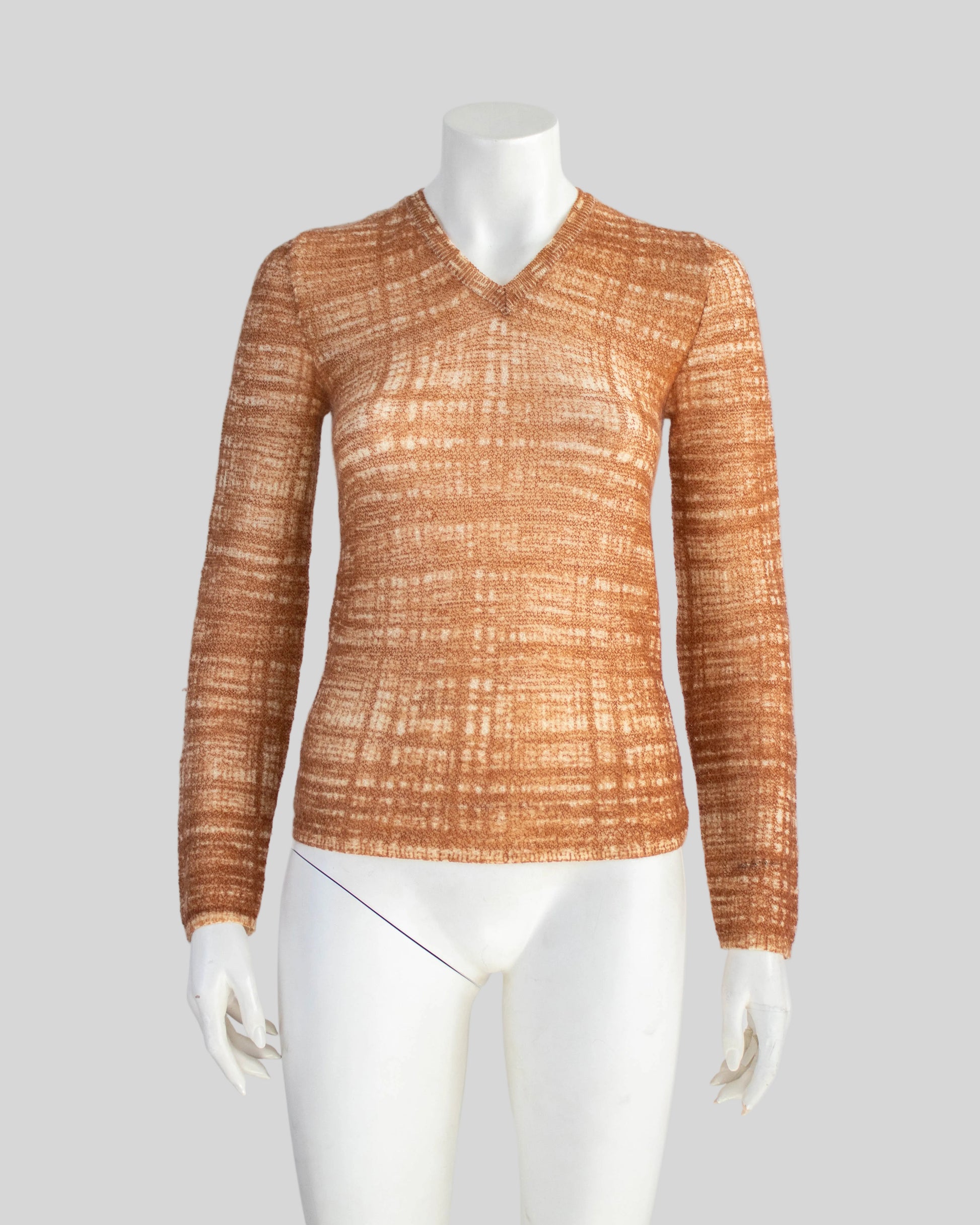 Prada S/S 1996 tweed print sweater