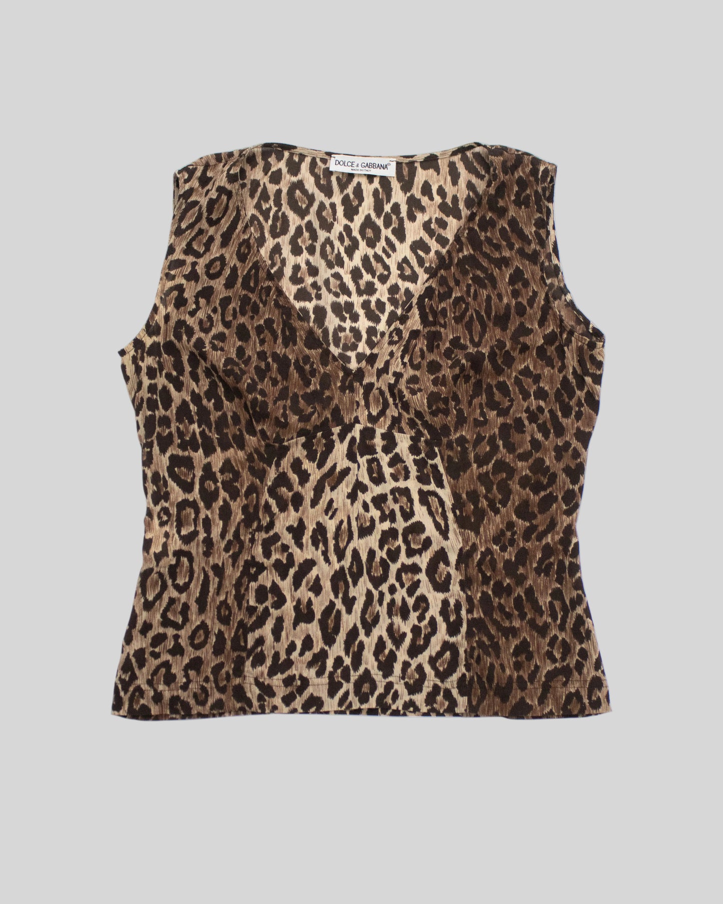 Leopard print Dolce&Gabbana 1997 sleeveless top 