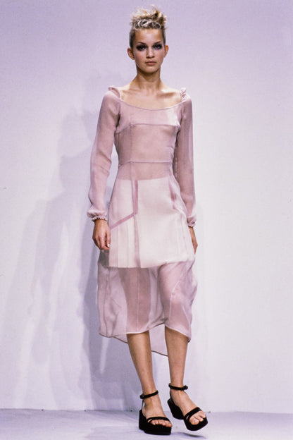 Vintage S/S 1997 Prada Blue Velvet Platform Wedge Runway Sandals / 36.5 (US 6.5)