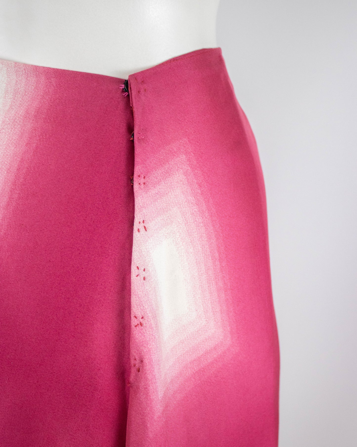 Vintage S/S 1998 Prada Pink Geometric Ombré Print Runway Skirt / IT 38 (XS)
