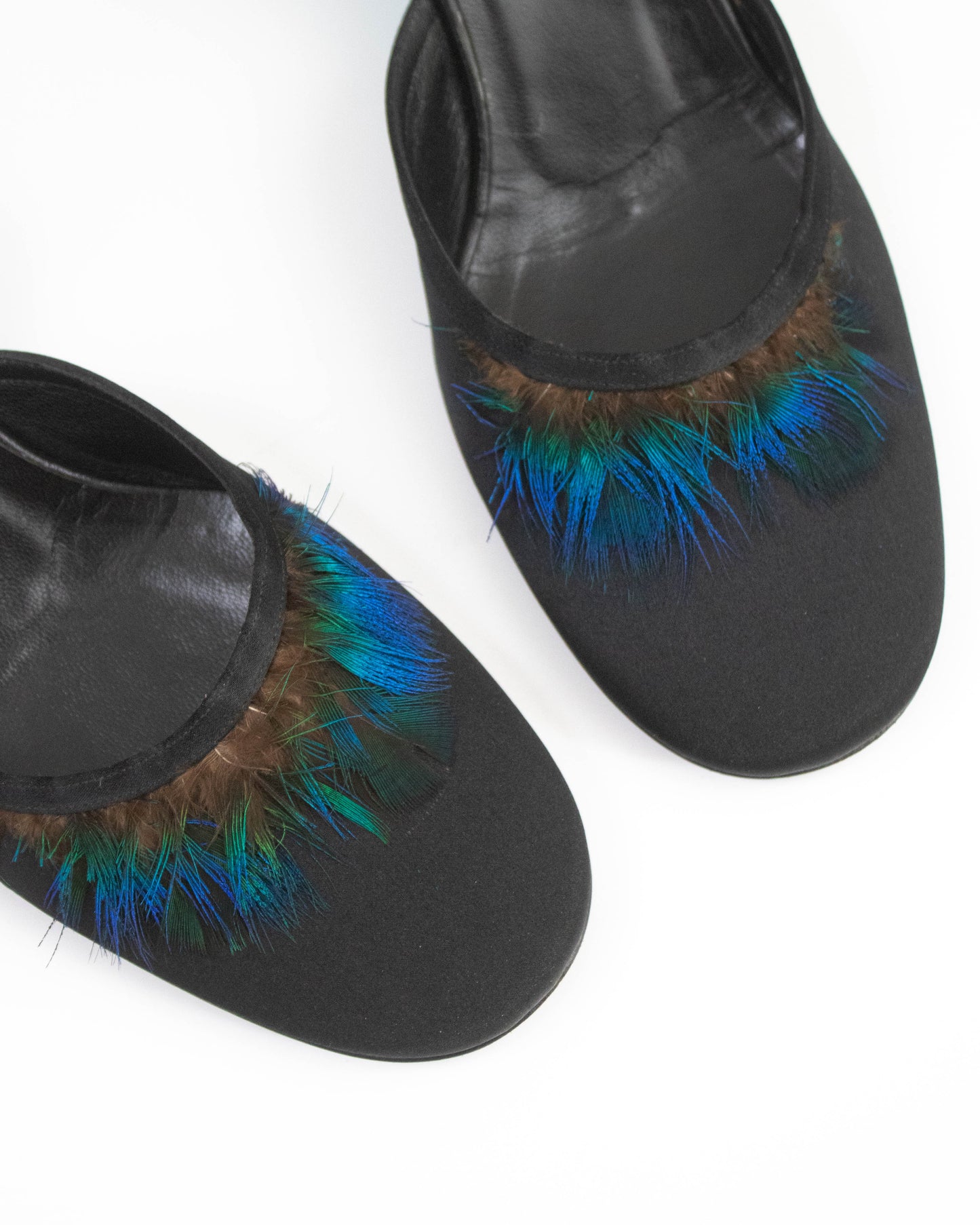 Vintage S/S 1999 Gucci Runway Feather Slingback Heels / 36.5 (US 6.5)