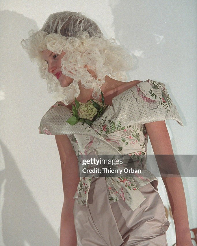 Vintage S/S 2000 Vivienne Westwood Floral Jacquard Animal Toe Mule Heels / 37 (US 7)