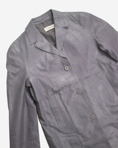 Vintage S/S 2001 Calvin Klein Collection Muted Lilac Leather Jacket / XS-S