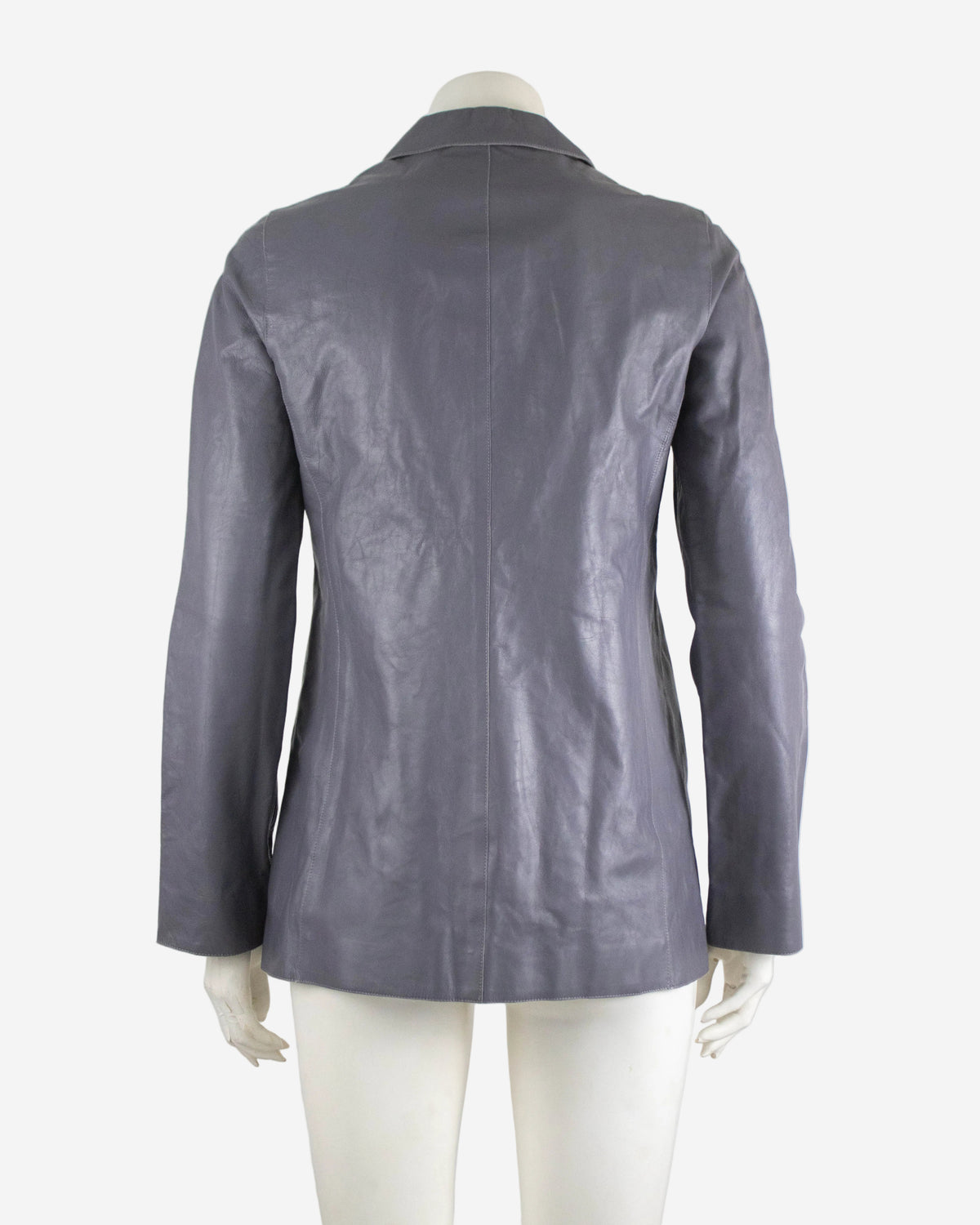 Vintage S/S 2001 Calvin Klein Collection Muted Lilac Leather Jacket / XS-S