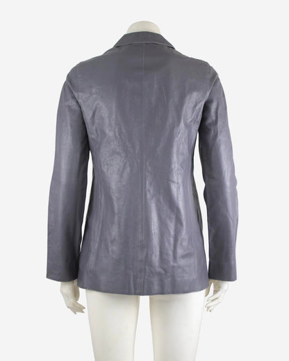 Vintage S/S 2001 Calvin Klein Collection Muted Lilac Leather Jacket / XS-S