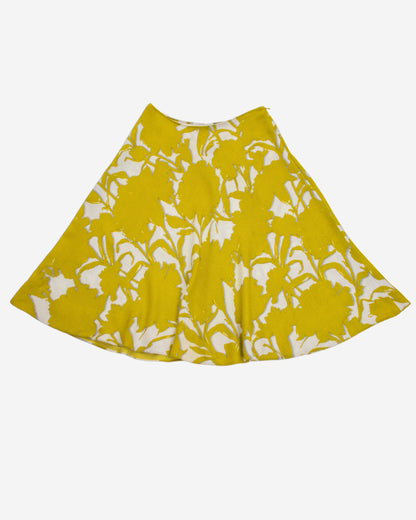 Vintage S/S 2001 Prada Flower Print Flared Skirt / IT 40 (XS-S)