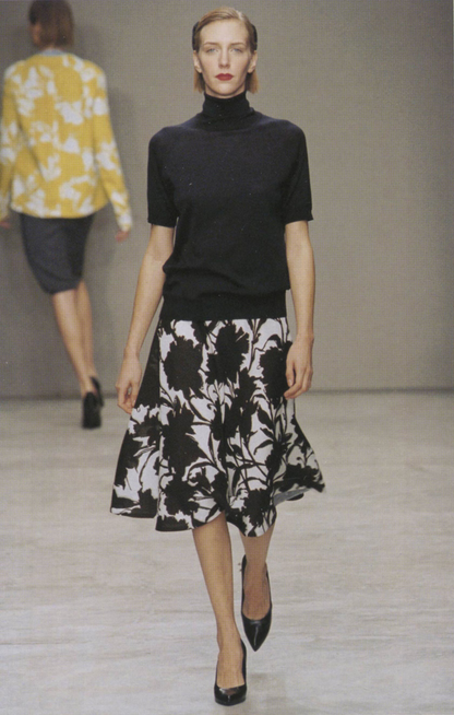 Vintage S/S 2001 Prada Flower Print Flared Skirt / IT 40 (XS-S)