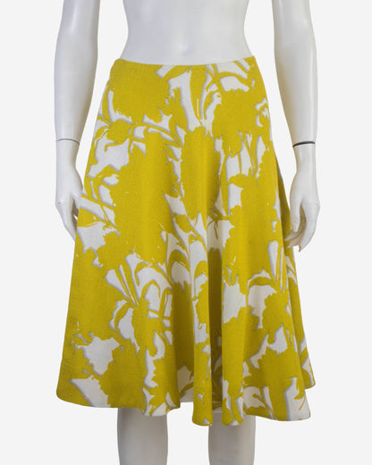 Vintage S/S 2001 Prada Flower Print Flared Skirt / IT 40 (XS-S)