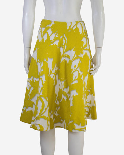 Vintage S/S 2001 Prada Flower Print Flared Skirt / IT 40 (XS-S)