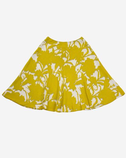 Vintage S/S 2001 Prada Flower Print Flared Skirt / IT 40 (XS-S)