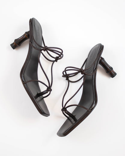 Vintage Gucci Spring/Summer 2002 bamboo heel mules front view