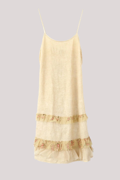 Vintage S/S 2003 Ralph Lauren Collection Purple Label Silk Cashmere Dress Floral Wallpaper Print / S-M