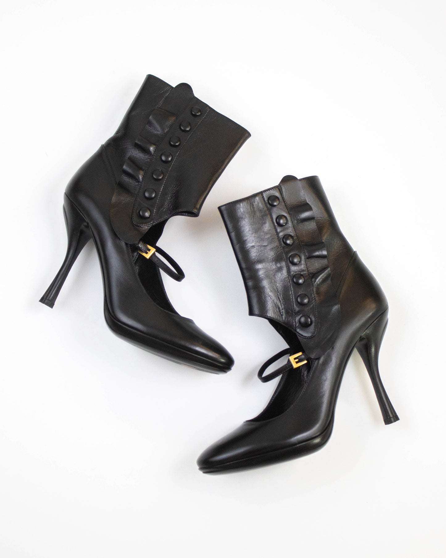 Vintage S/S 2008 Prada Fairy Collection Black Ankle Boots / 40 (US 10)