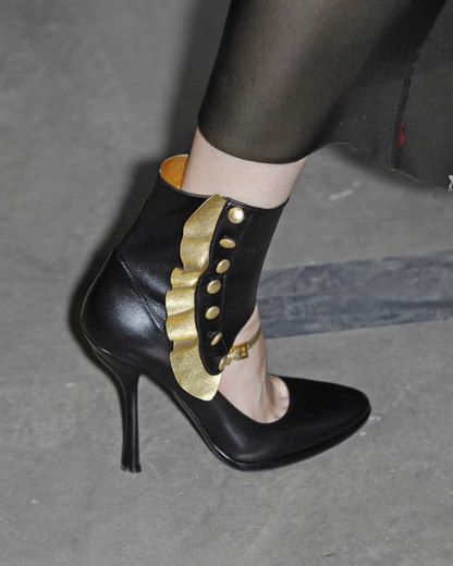 Vintage S/S 2008 Prada Fairy Collection Black Ankle Boots / 40 (US 10)