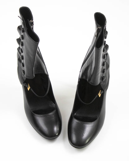 Vintage S/S 2008 Prada Fairy Collection Black Ankle Boots / 40 (US 10)