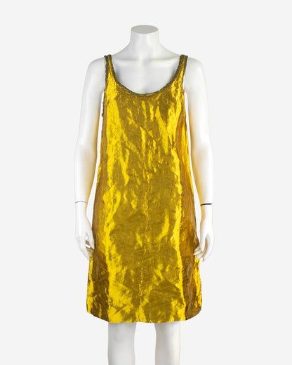 Vintage S/S 2009 Prada Gold Metal Runway Dress / IT 40 (S)