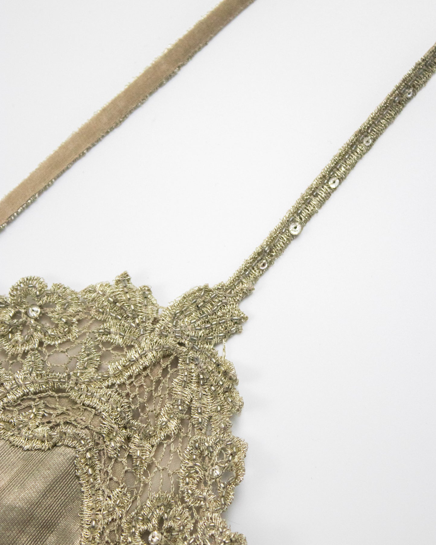 Vintage S/S 2011 Ralph Lauren Collection Silk Metal Blend Beaded Runway Dress / 4 (XS)