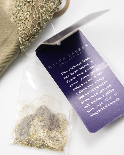 Vintage S/S 2011 Ralph Lauren Collection Silk Metal Blend Beaded Runway Dress / 4 (XS)