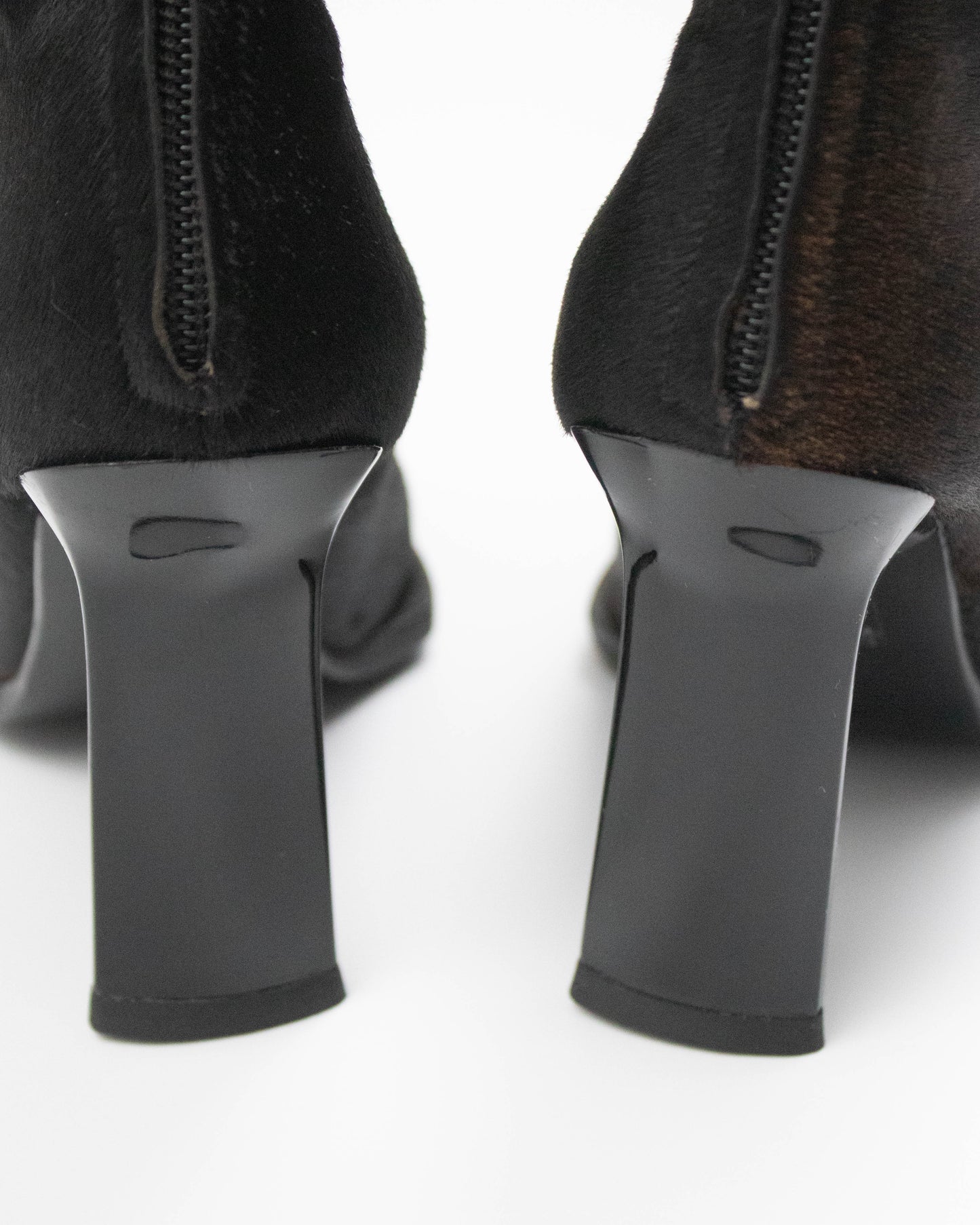 Vintage Vicini Giuseppe Zanotti Cow Print Ponyhair Ankle Boots / 36.5 (US 6.5)