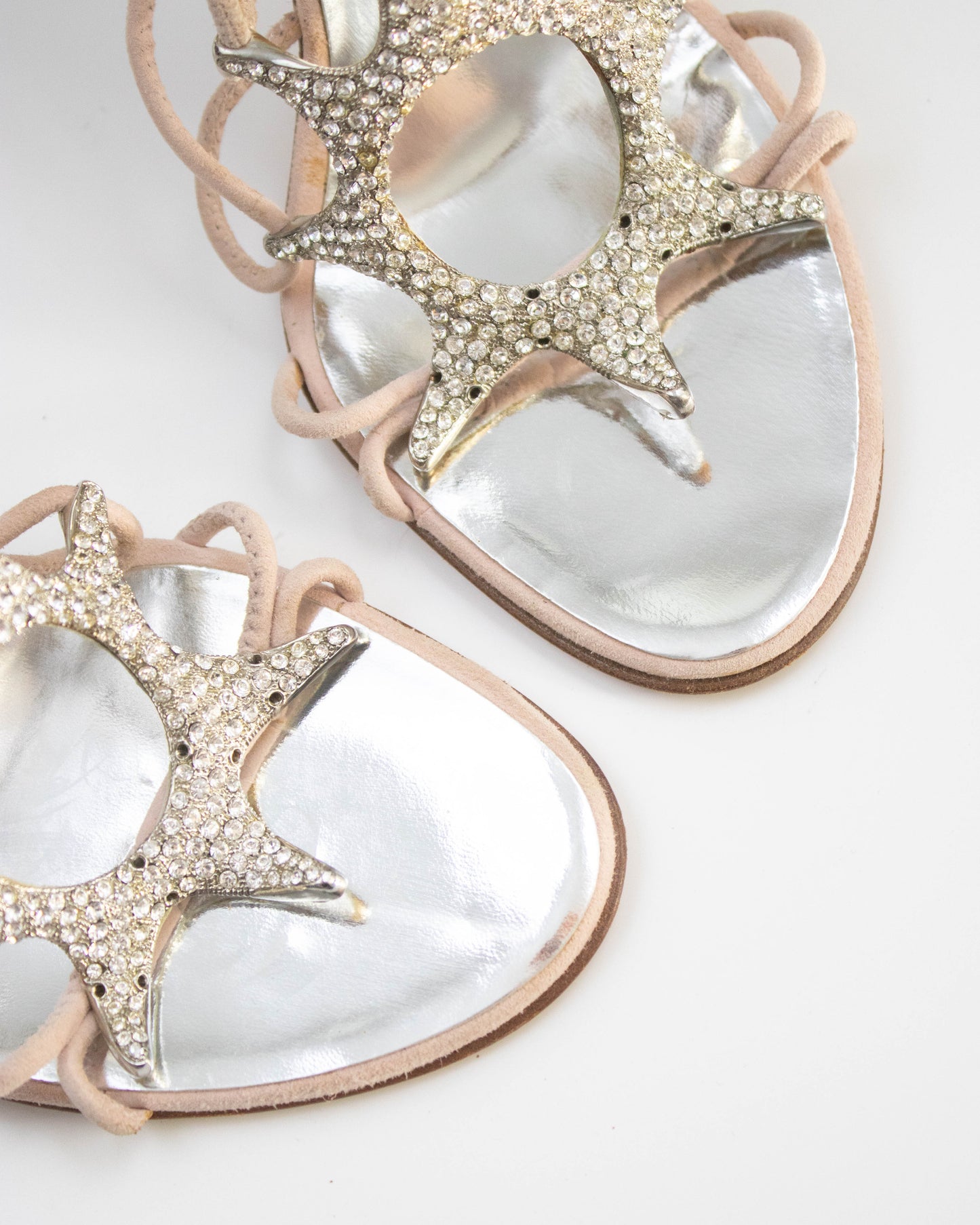 Vintage Vicini Giuseppe Zanotti Crystal Sun Charm Heels / 37.5 (US 7.5)
