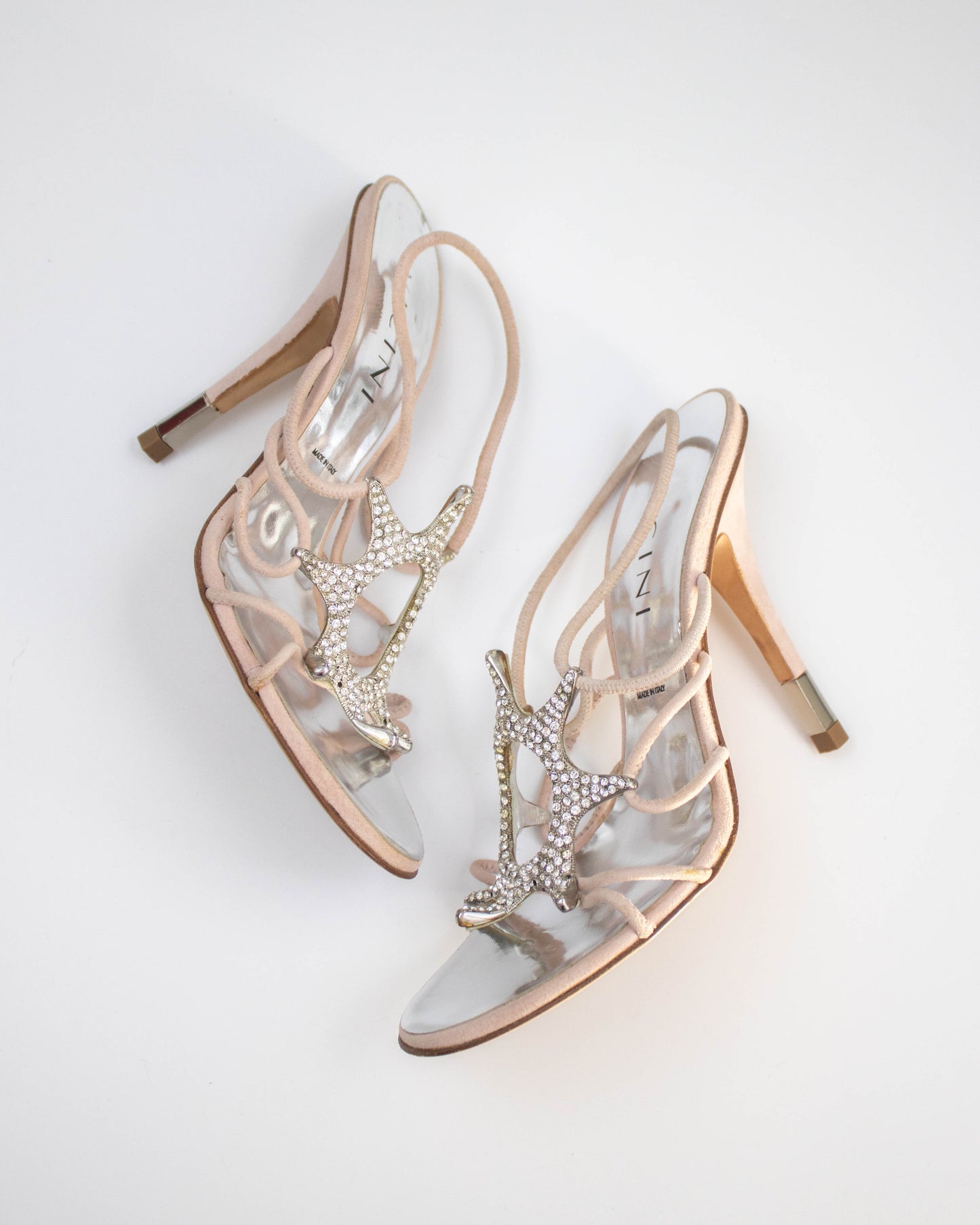 Vintage Vicini Giuseppe Zanotti Crystal Sun Charm Heels / 37.5 (US 7.5)
