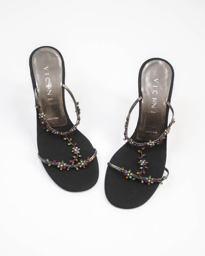 Vintage Vicini Giuseppe Zanotti Jewel Mule Heels / 38 (U 8)