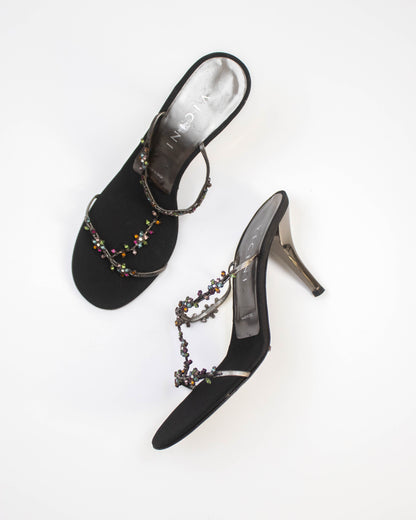 Vintage Vicini Giuseppe Zanotti Jewel Mule Heels / 38 (U 8)