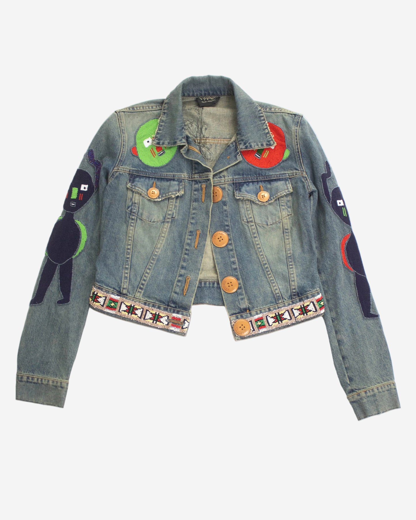 Vintage Voyage S/S 2003 Denim Beaded Jacket / XS-S
