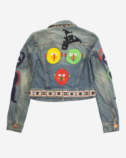 Vintage Voyage S/S 2003 Denim Beaded Jacket / XS-S