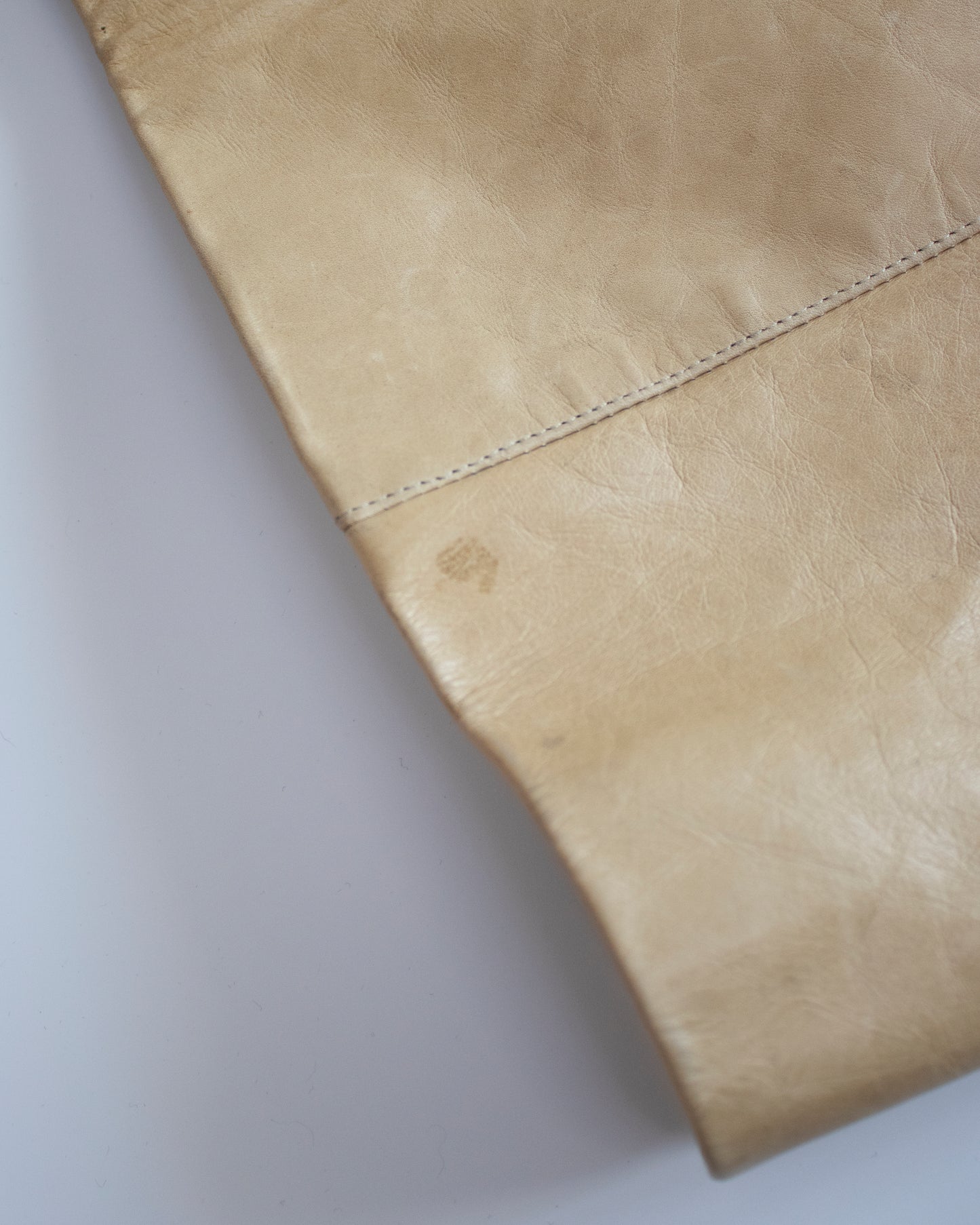 Vintage F/W 1999 Calvin Klein Collection Tan Leather Trench Coat / XS-S