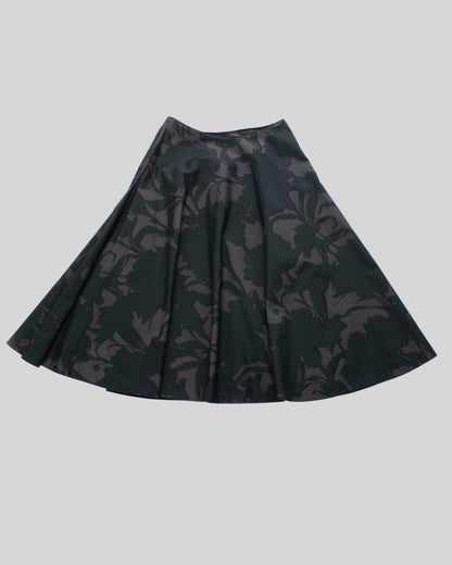 Vintage S/S 2001 Prada Floral Print Circle Midi Skirt / XS