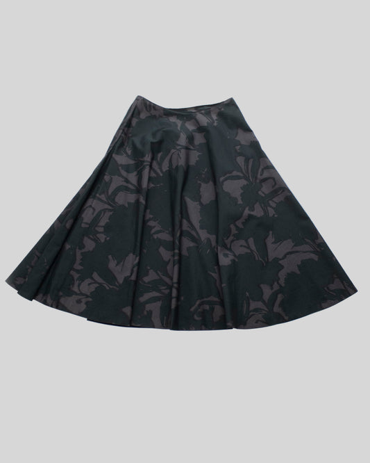 Vintage S/S 2001 Prada Floral Print Circle Midi Skirt / XS