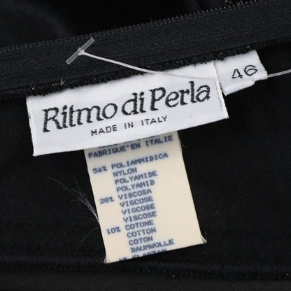 Vintage Ritmo di Perla La Perla Black Velvet Boned Corset Bustier Tuxedo Top / M