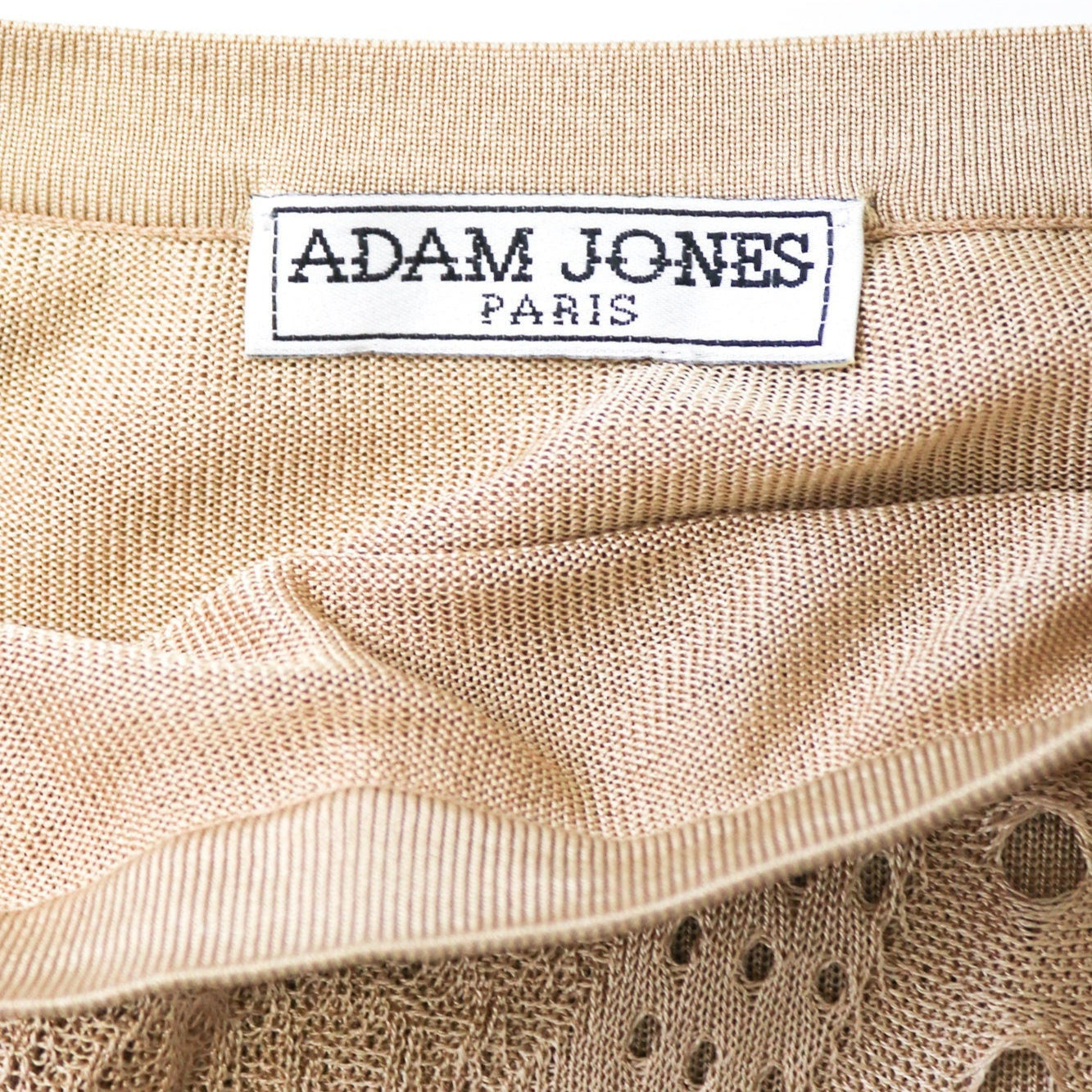 Vintage 2000s Adam Jones Paris Designer Skirt Suit Crochet Lace Dress / S