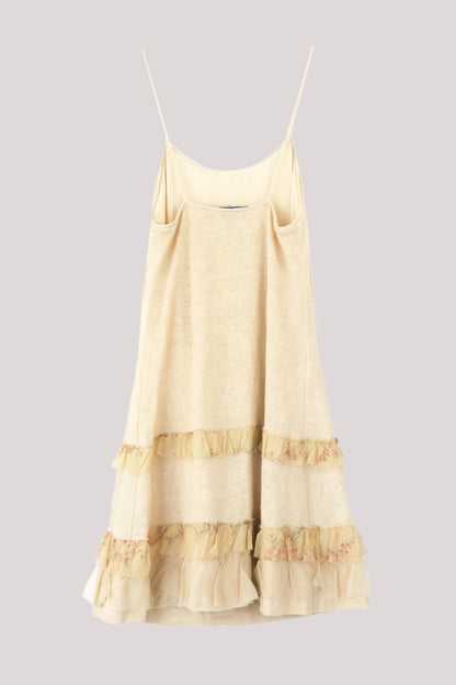 Vintage S/S 2003 Ralph Lauren Collection Purple Label Silk Cashmere Dress Floral Wallpaper Print / S-M