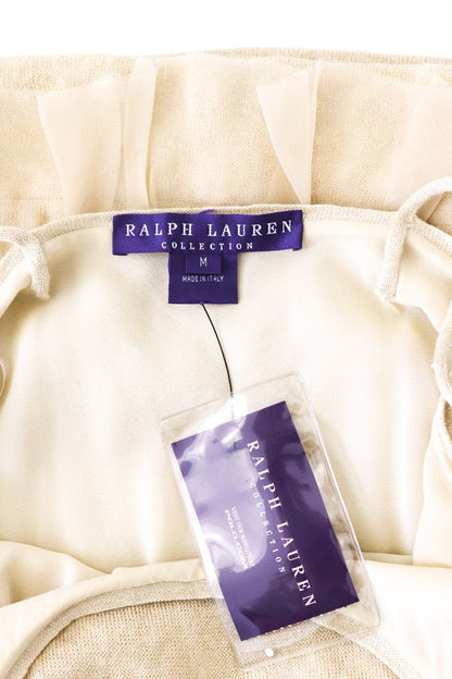 Vintage S/S 2003 Ralph Lauren Collection Purple Label Silk Cashmere Dress Floral Wallpaper Print / S-M