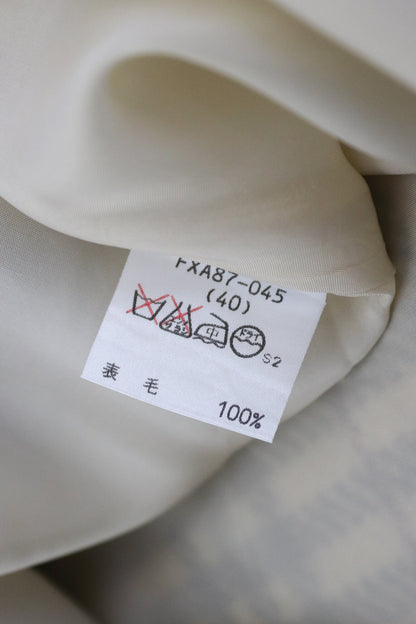 Vintage 1990s Burberry Blue Label Burberrys Classic Wool Nova Check Long Skirt / XS