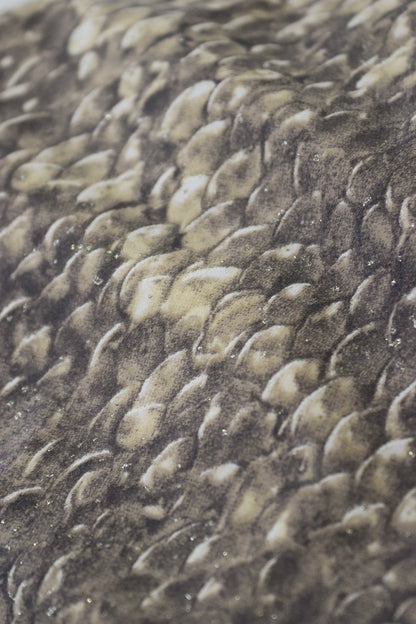 Vintage S/S 1999 Roberto Cavalli Fish Scale Animal Print Dress Shiny Effect / S