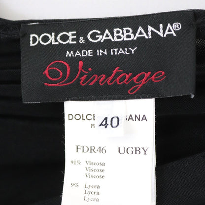Vintage S/S 2003 Dolce&Gabbana Drawstring Ruched Bodycon Runway Dress / IT 40 (XS)