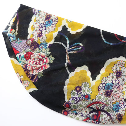 Vintage Kenzo Jeans Japanese Motif Print Wide Sleeve Mesh Top / XS-S