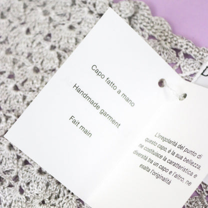 NWT Vintage S/S 1997 Dolce&Gabbana Runway Crochet Hand Knit Fishnet Top / S