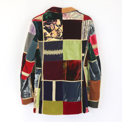 Vintage F/W 1992 Dolce&Gabbana Velvet Patchwork Runway Blazer / S-M