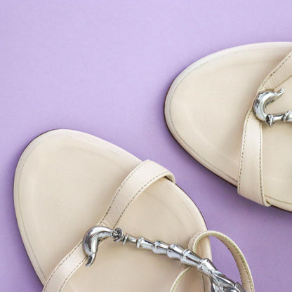 Vintage Vicini Giuseppe Zanotti Leather Sandals Scorpion Charm Heels Mules / 40 (US 10)