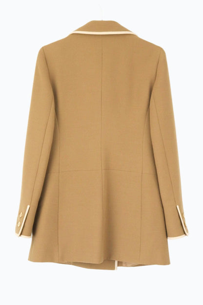 Vintage F/W 1996 Prada Wool Angora Blend Tan Beige Runway Coat / IT 46 (M-L)