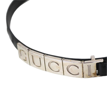 Vintage 1990s Gucci by Tom Ford Thin Leather Belt Metal Logo Letters / XS