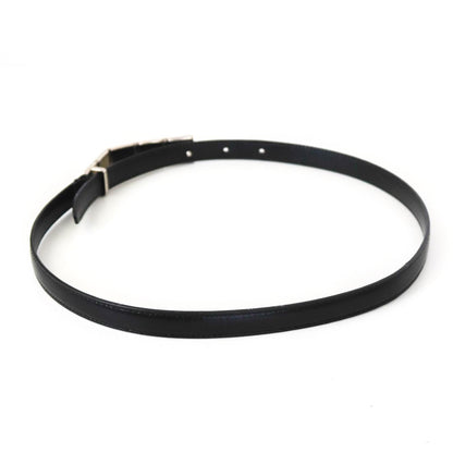 Vintage 1990s Gucci by Tom Ford Thin Leather Belt Metal Logo Letters / XS