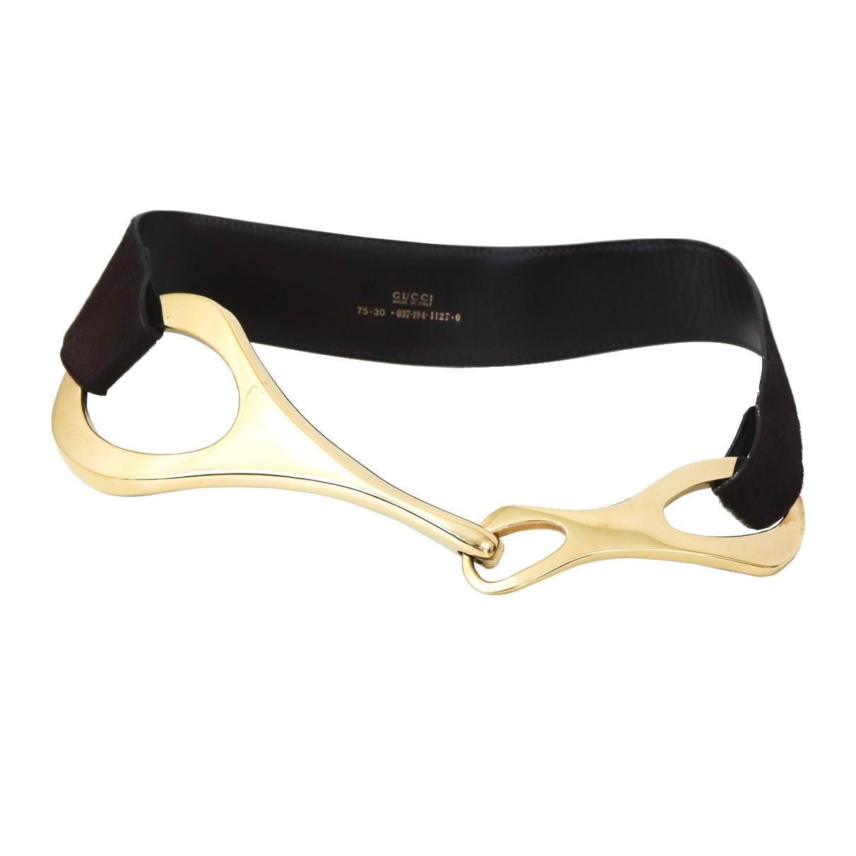 Vintage F/W 1996 Gucci by Tom Ford Iconic Horsebit Pony Fur Belt / XS