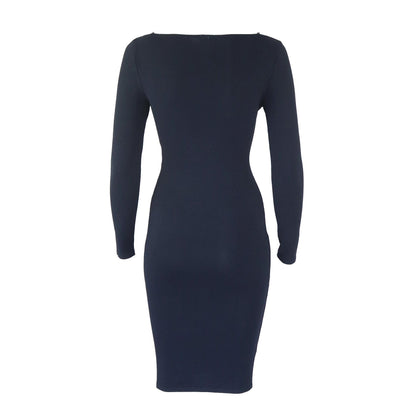 Vintage S/S 1998 Gucci by Tom Ford Runway Bodycon Midi Dress Leather Straps / IT 40 (XS-S)